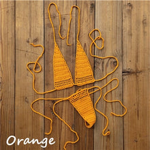 Load image into Gallery viewer, 13 Color Hand Crochet Sunbathing Hot Bikini Women Sexy Micro Swimwear Mini Lingerie Sets