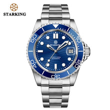 Load image into Gallery viewer, STARKING Automatic Watch Men 40mm Green Water Ghost Watch Japan Movt Mechanical Wrist watches 100M Waterproof Relogio