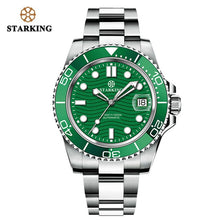 Load image into Gallery viewer, STARKING Automatic Watch Men 40mm Green Water Ghost Watch Japan Movt Mechanical Wrist watches 100M Waterproof Relogio