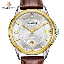 Load image into Gallery viewer, STARKING Watch 5bar Men Automatic Mechanical Watch Blue Leather Wristwatches Male Business Watch Relogio Automatico Masculino