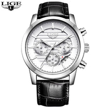 Load image into Gallery viewer, 2020 LIGE Mens Watches Top Brand Luxury Business Quartz Wristwatch Men Casual Leather Waterproof Soprts Watch Relogio Masculino