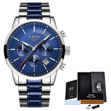 Load image into Gallery viewer, 2020 Watches Mens Luxury Brand LIGE Business Men‘s Watch with Luminous Date Waterproof Full Steel Quartz Clock Relogio Masculino