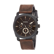 Load image into Gallery viewer, Fossil Watch Men Machine Mid-Size Chronograph Watch with Brown Leather Sport Watch Analog Brown Dial Men's Watch FS4656