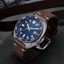 Load image into Gallery viewer, San Martin Upgraded Version Turtle Diver Watch 20 Bar Stainless Steel Men Automatic Mechanical Sapphire Horween Leather Luminous
