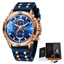 Load image into Gallery viewer, 2020 LIGE New Military Silicone Sport Men Watches Fashion Luxury Watch Business Dress Quartz Watch Man Waterproof Luminous Clock