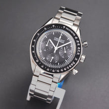 Load image into Gallery viewer, corgeut 40MM mens 24-hour multi-function stainless steel chronograph quartz watch часы мужские leather sport relogio masculino