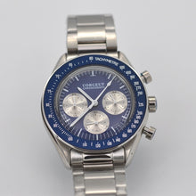 Load image into Gallery viewer, corgeut 40MM mens 24-hour multi-function stainless steel chronograph quartz watch часы мужские leather sport relogio masculino
