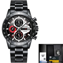 Load image into Gallery viewer, LIGE Fashion Quartz Sport Watch Men Business Full Steel Clock Mens Watches Top Brand Luxury Waterproof Watch Relogio Masculino