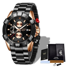 Load image into Gallery viewer, LIGE 2020 New Fashion Mens Watches with Stainless Steel Top Brand Luxury Sports Chronograph Quartz Watch Men Relogio Masculino