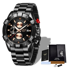 Load image into Gallery viewer, LIGE 2020 New Fashion Mens Watches with Stainless Steel Top Brand Luxury Sports Chronograph Quartz Watch Men Relogio Masculino