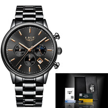 Load image into Gallery viewer, Relojes 2020 Watch Men LIGE Fashion Sport Quartz Clock Mens Watches Top Brand Luxury Business Waterproof Watch Relogio Masculino