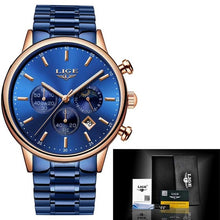 Load image into Gallery viewer, Relojes 2020 Watch Men LIGE Fashion Sport Quartz Clock Mens Watches Top Brand Luxury Business Waterproof Watch Relogio Masculino