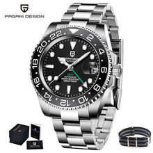 Load image into Gallery viewer, 40mm PAGANI DESIGN Black Dial Luminous Sapphire Ceramic Bezel GMT Luxury Automatic Brand Mechanical Men's Waterproof Watch Clock