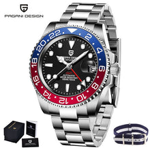 Load image into Gallery viewer, 40mm PAGANI DESIGN Black Dial Luminous Sapphire Ceramic Bezel GMT Luxury Automatic Brand Mechanical Men's Waterproof Watch Clock