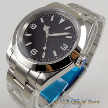 Load image into Gallery viewer, BLIGER Solid 39mm Black Dial Sapphire Glass Polished Bezel 21 jewels MIYOTA 8215 Automatic Movement Men's Watch Deploment Clasp