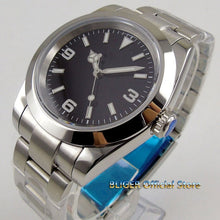 Load image into Gallery viewer, BLIGER Solid 39mm Black Dial Sapphire Glass Polished Bezel 21 jewels MIYOTA 8215 Automatic Movement Men's Watch Deploment Clasp