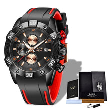 Load image into Gallery viewer, Relogio Masculino LIGE 2020 New Fashion Men Watches with Silicone Strap Top Brand Luxury Sport Chronograph Male Quartz Watch Men