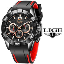 Load image into Gallery viewer, LIGE 2020 New Casual Fashion Mens Watches Top Brand Luxury Clock Sport Chronograph Waterproof Quartz Watch Men Relogio Masculino