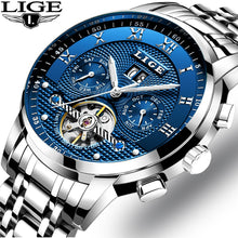 Load image into Gallery viewer, LIGE Mens Watches Fashion Top Brand Luxury Business Automatic Mechanical Watch Men Casual Waterproof Watch Relogio Masculino+Box