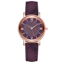 Load image into Gallery viewer, 2020 Starry Sky Dial Watches for Women Fashion Roman Scale Rhinestone Leather Ladies Quartz Watch Female Wrist Watch reloj mujer