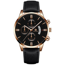 Load image into Gallery viewer, 2020 Relogio Masculino Watches Men Fashion Sport Stainless Steel Case Leather Strap Watch Quartz Business Wristwatch Reloj Hombr