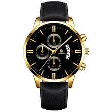 Load image into Gallery viewer, 2020 Relogio Masculino Watches Men Fashion Sport Stainless Steel Case Leather Strap Watch Quartz Business Wristwatch Reloj Hombr