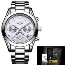 Load image into Gallery viewer, 2020 New LIGE Watches Mens Military Waterproof Top Brand Watches Stainless Steel Quartz Clock Man Full Steel Wrist Watch Relogio