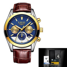 Load image into Gallery viewer, 2020 New LIGE Watches Mens Military Waterproof Top Brand Watches Stainless Steel Quartz Clock Man Full Steel Wrist Watch Relogio