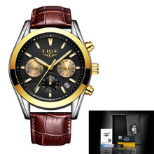 Load image into Gallery viewer, 2020 New LIGE Watches Mens Military Waterproof Top Brand Watches Stainless Steel Quartz Clock Man Full Steel Wrist Watch Relogio