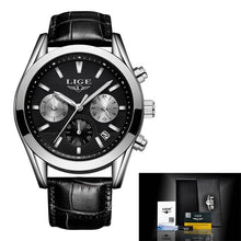 Load image into Gallery viewer, 2020 New LIGE Watches Mens Military Waterproof Top Brand Watches Stainless Steel Quartz Clock Man Full Steel Wrist Watch Relogio