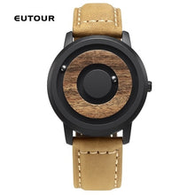Load image into Gallery viewer, EUTOUR minimalist Novelty Wood Dial Scaleless Magnetic Watch Belt Natural Forest Fashion Men's Couple Watch