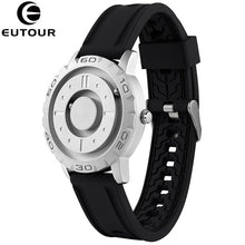 Load image into Gallery viewer, Creative Eutour Watch Blue Rose Gold Black Sliver Magnetic Ball Metal Multinational Watches Man Rubber Sports Clock Male Reloj