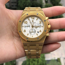 Load image into Gallery viewer, watch men luxury steel quartz watch men business chronograph watch sports Wristwatches 30M waterproof