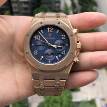Load image into Gallery viewer, watch men luxury steel quartz watch men business chronograph watch sports Wristwatches 30M waterproof