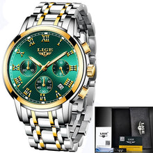 Load image into Gallery viewer, 2020 New LIGE Top Brand Luxury Mens Watches Waterproof Date Clock Male Sports Watch Men Quartz Wrist Watch+Box Relogio Masculino