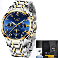 Load image into Gallery viewer, 2020 New LIGE Top Brand Luxury Mens Watches Waterproof Date Clock Male Sports Watch Men Quartz Wrist Watch+Box Relogio Masculino