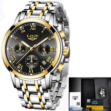 Load image into Gallery viewer, 2020 New LIGE Top Brand Luxury Mens Watches Waterproof Date Clock Male Sports Watch Men Quartz Wrist Watch+Box Relogio Masculino