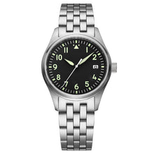 Load image into Gallery viewer, Automatic Mechanical Men's watch Sapphire Crystal Stainless Steel NH35 Pilot watch1940 Leather Waterproof automatic watch men