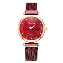 Load image into Gallery viewer, Fashion 5pcs Set Women Watches Luxury Magnet Buckle Flower Rhinestone Watch Ladies Quartz Wrist Watch Bracelet Set Reloj Mujer