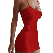 Load image into Gallery viewer, Chrleisure Sexy Nightclub Dress Summer Slim Women's Mini Tight Dress Thin Shoulder Strap Women's Short Dress