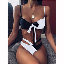 Load image into Gallery viewer, 2020 Sexy Women High Waist Bikini Swimsuit Swimwear Female Bandeau Thong Brazilian Biquini Bikini Set Bathing Suit Bather