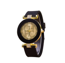 Load image into Gallery viewer, 2020 Hot sale Fashion Black Geneva Casual CHHC Quartz Women watches Crystal Silicone Watches Relogio Feminino men's Wrist Watch