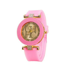 Load image into Gallery viewer, 2020 Hot sale Fashion Black Geneva Casual CHHC Quartz Women watches Crystal Silicone Watches Relogio Feminino men's Wrist Watch