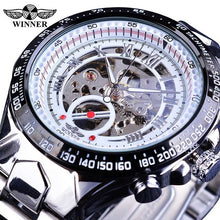 Load image into Gallery viewer, Winner Mechanical Sport Design Bezel Golden Watch Mens Watches Top Brand Luxury Montre Homme Clock Men Automatic Skeleton Watch