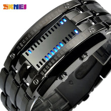 Load image into Gallery viewer, SKMEI Fashion Creative Sport Watch Men Stainless Steel Strap LED Display Watches 5Bar Waterproof Digital Watch reloj hombre 0926