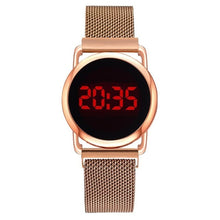 Load image into Gallery viewer, Fashion 2020 Magnetic Women Watches Rose Gold Stainless Steel Mesh Strap Ladies Electronic Wristwatches Minimalist Female Clock