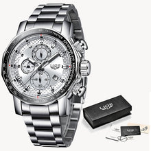 Load image into Gallery viewer, Fashion Mens Watches LIGE Luxury Stainless Steel Waterproof Quartz Watch Men Top Brand Business Chronograph Relogio Masculino