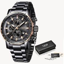 Load image into Gallery viewer, Fashion Mens Watches LIGE Luxury Stainless Steel Waterproof Quartz Watch Men Top Brand Business Chronograph Relogio Masculino