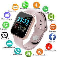 Load image into Gallery viewer, Electronic digital watches For Men Women Blood Pressure Heart Rate Waterproof Tracker Sport Clock Watch Smart For Android IOS