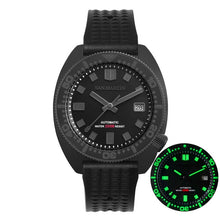 Load image into Gallery viewer, San Martin Diver Black Warrior 6105 Turtle Colorful Super Luminous NH35 Automatic Mechanical Men Watch 20Bar Sapphire Date